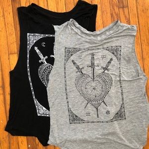 2pack 3 of Swords Tarot Card tank tops